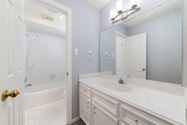 13414 Autumn Valley Dr, Cypress, TX 77429 - full bath featuring vanity, toilet, and shower / washtub combination