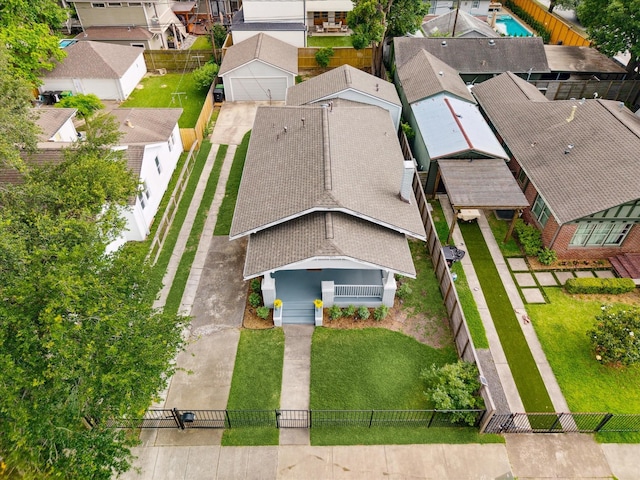 birds eye view of property featuring a residential view