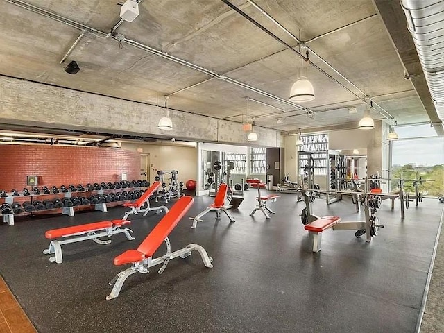view of workout area