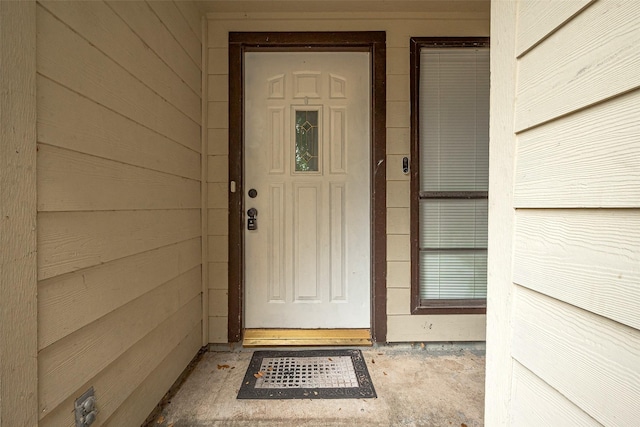view of doorway to property