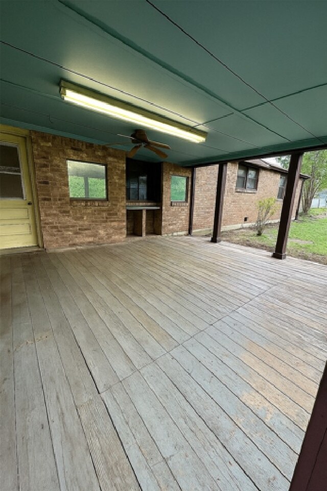 1904 Gun And Rod Rd, Brenham, TX 77833 - wooden deck with a ceiling fan