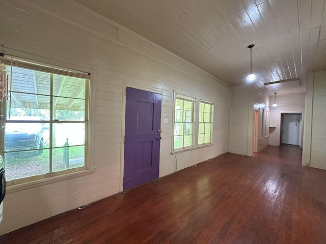 empty room featuring hardwood / wood-style floors