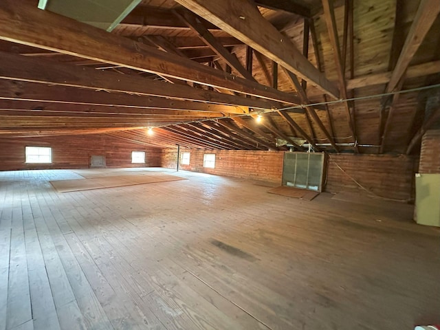 view of attic