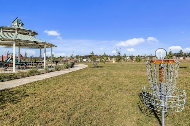 view of yard featuring a gazebo
