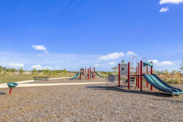 view of community jungle gym