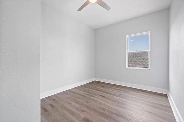 805 10th St, Galveston, TX 77550 - spare room featuring baseboards, ceiling fan, and wood finished floors