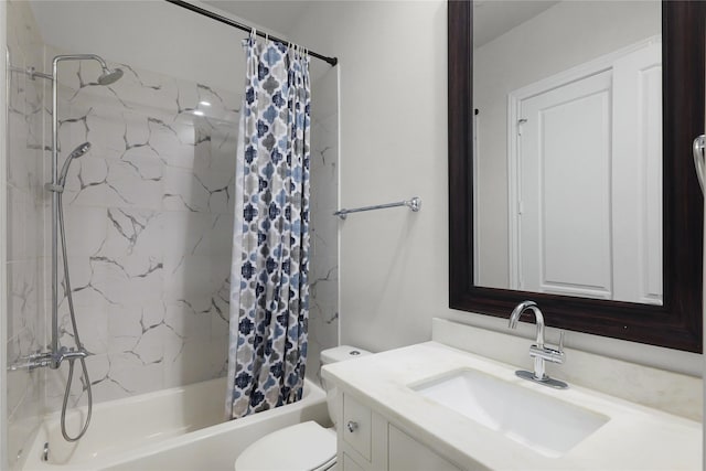 6113 Nicholas Grove Pl, Houston, TX 77055 - full bathroom featuring vanity, shower / bath combo, and toilet