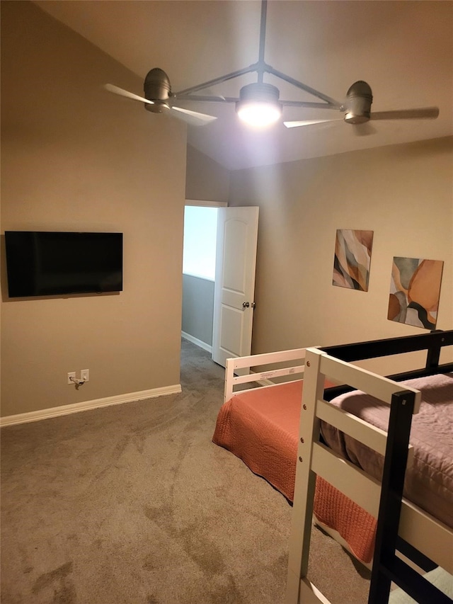 3922 Lakewood Dr, Montgomery, TX 77356 - bedroom with carpet floors, baseboards, and ceiling fan