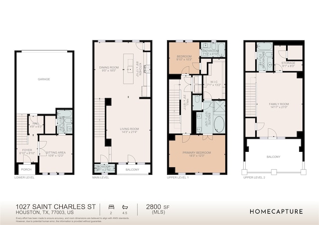 1027 Saint Charles St, Houston, TX 77003 - room layout