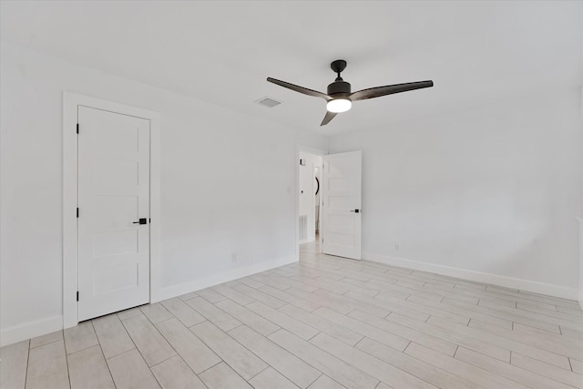 2611 Teague Rd, Houston, TX 77080 - empty room featuring baseboards, visible vents, and ceiling fan
