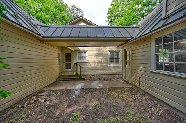 708 4th St, Sealy, TX 77474 - entrance to property with metal roof and a standing seam roof