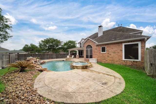 3615 Caleb Ln, Missouri City, TX 77459 - view of pool with a patio and a pool with connected hot tub