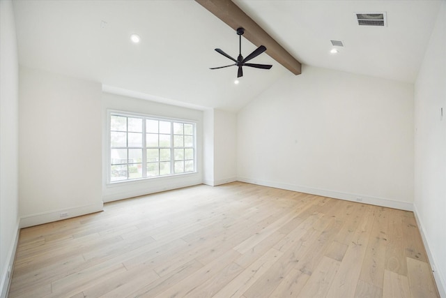1016 Alexander St, Houston, TX 77008 - empty room with light wood-style flooring, ceiling fan, baseboards, and recessed lighting