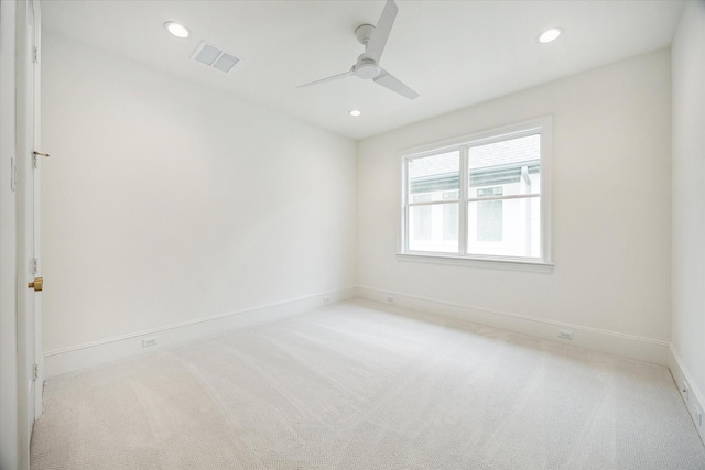 1016 Alexander St, Houston, TX 77008 - carpeted empty room featuring recessed lighting, ceiling fan, and baseboards