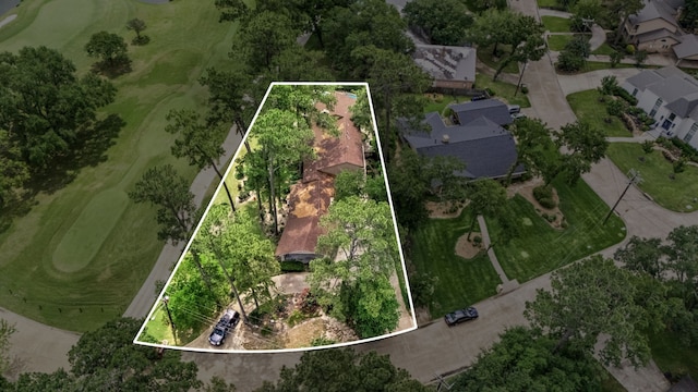 6303 Pebble Beach Dr, Houston, TX 77069 - birds eye view of property with view of golf course and a residential view