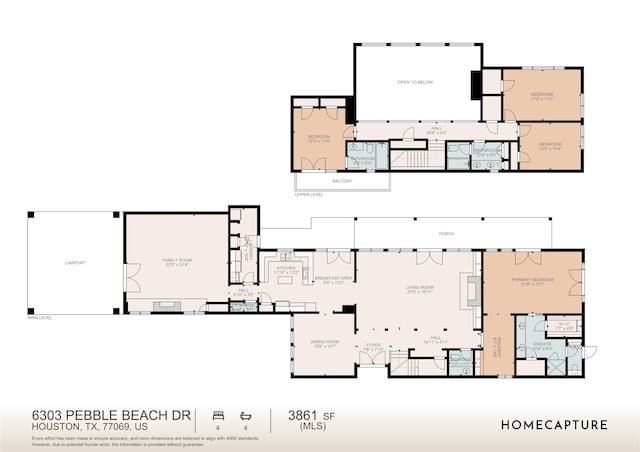6303 Pebble Beach Dr, Houston, TX 77069 - floor plan