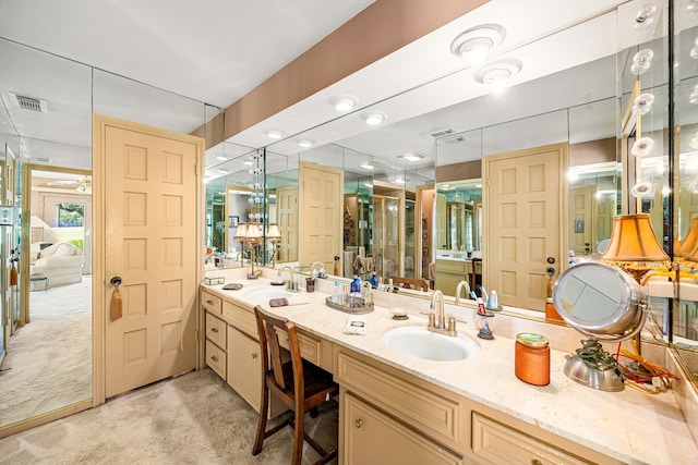 6303 Pebble Beach Dr, Houston, TX 77069 - bathroom with visible vents and vanity