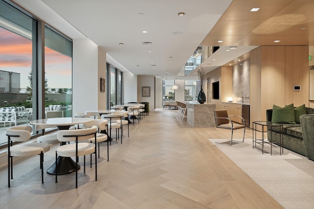 lobby with a sink