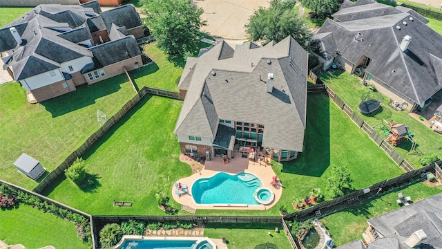 2402 Chesley Park Ct, Katy, TX 77494 - aerial view of residential area featuring a pool