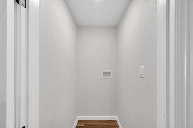 409 24th Ave N, Texas City, TX 77590 - laundry area featuring hookup for a washing machine and dark wood-style floors