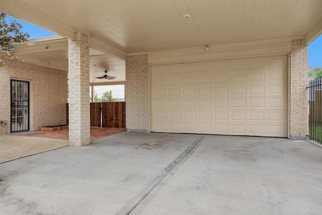 11406 Carson Ave, Pearland, TX 77584 - garage with fence and driveway