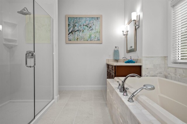 207 W Neyland St, Colmesneil, TX 75938 - full bath with vanity, baseboards, a bath, and a stall shower