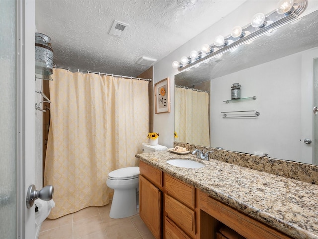 11602 Stone Bridge Dr, Houston, TX 77064 - full bathroom with tile patterned flooring, vanity, toilet, and a shower with curtain