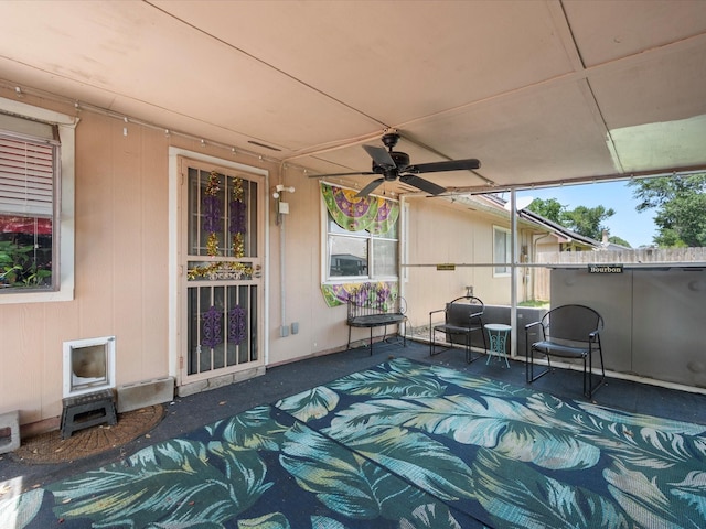 11602 Stone Bridge Dr, Houston, TX 77064 - view of patio with a ceiling fan