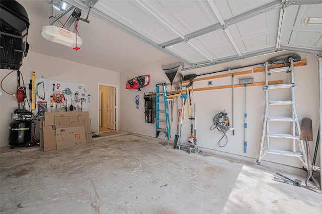 garage featuring a garage door opener