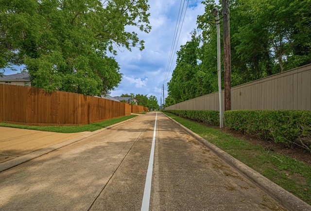 view of road