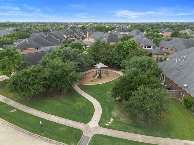 bird's eye view featuring a residential view