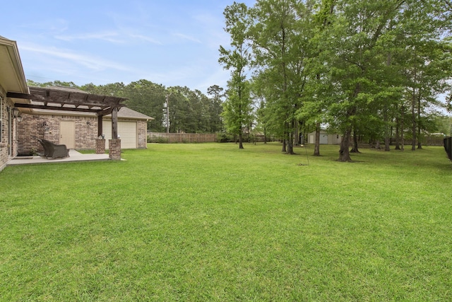 19486 Humaya Dr, Porter, TX 77365 - view of yard with fence, a patio, and a pergola