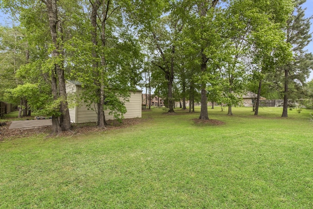 19486 Humaya Dr, Porter, TX 77365 - view of yard featuring fence and an outdoor structure