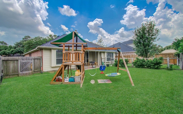 18611 Camellia Estates Ln, Cypress, TX 77429 - view of play area featuring a yard and a fenced backyard