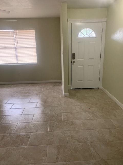 entryway with baseboards