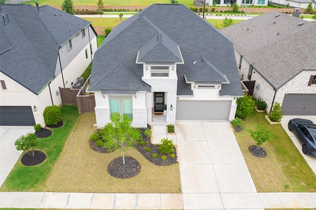 aerial view with a residential view