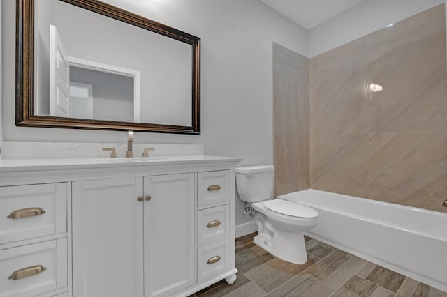 3409 2nd Ave N, Texas City, TX 77590 - bathroom featuring vanity, toilet, and shower / tub combination