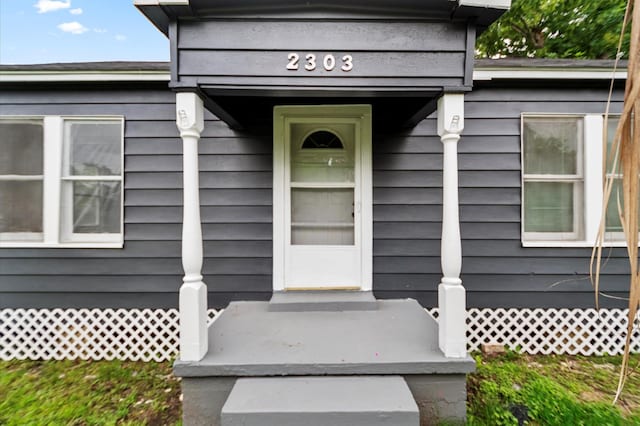 view of doorway to property