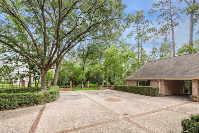 exterior space featuring fence