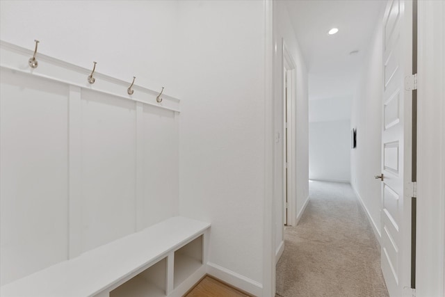 15631 Audubon Park Dr, Magnolia, TX 77354 - mudroom featuring light colored carpet and baseboards