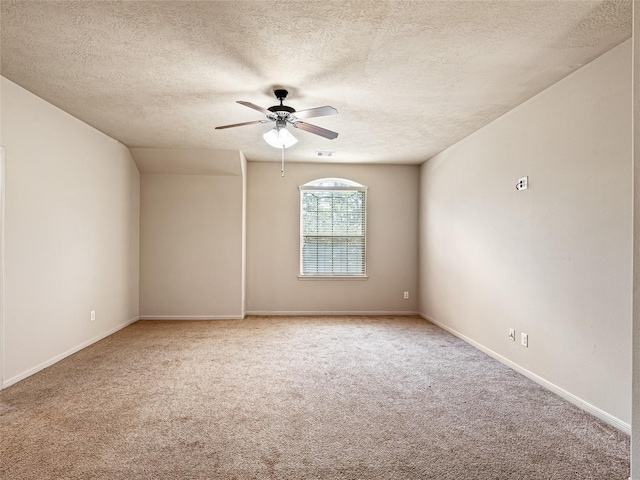 2513 Crestmoon Ct, Houston, TX 77089 - spare room featuring a ceiling fan, a textured ceiling, and carpet