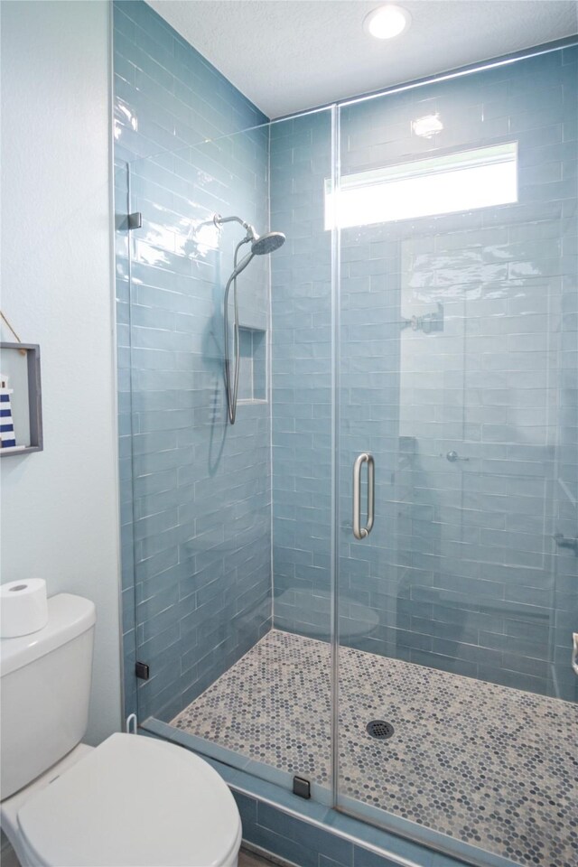 4413 Strand Ave, Port Bolivar, TX 77650 - full bathroom featuring toilet and a shower stall