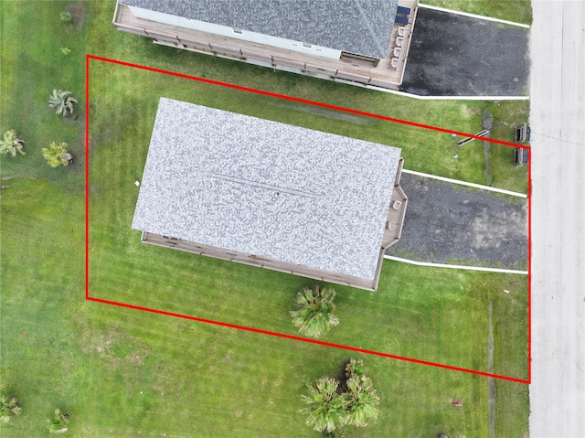 4413 Strand Ave, Port Bolivar, TX 77650 - aerial view of property's location featuring property parcel outlined