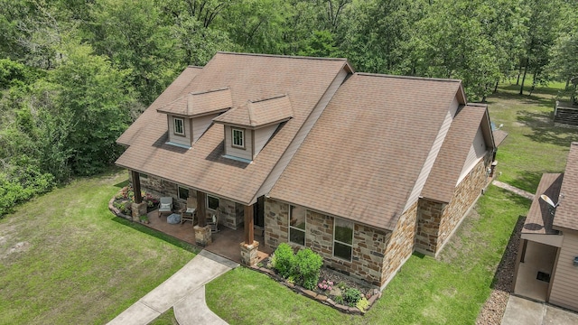 9948 Roda Dr, Conroe, TX 77303 - drone / aerial view with a forest view