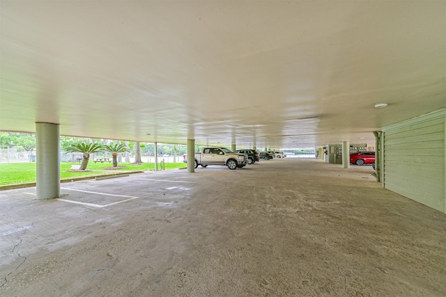 view of parking deck