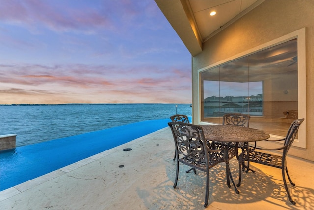 28822 Saddle Oak Dr, Montgomery, TX 77356 - exterior space with a water view and a patio area