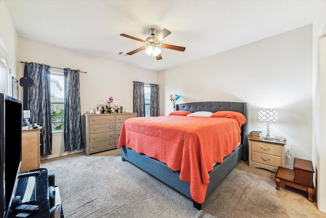 13127 Clifton Hill Ln, Houston, TX 77044 - carpeted bedroom with a ceiling fan and visible vents