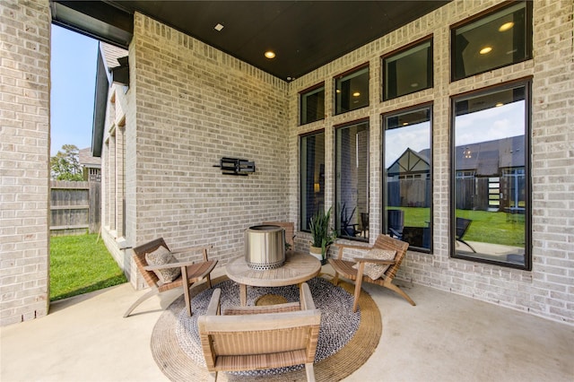 view of patio with fence