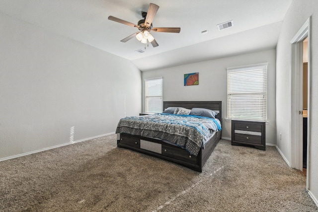 6011 Diantha St, Katy, TX 77449 - bedroom with carpet, multiple windows, baseboards, and lofted ceiling
