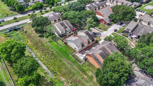 bird's eye view with a residential view